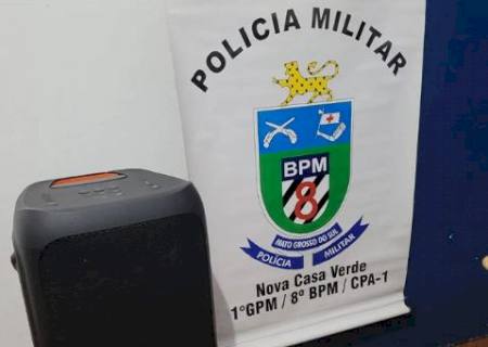 Polícia Militar apreende caixa de som após denúncia de perturbação do sossego em Nova Casa Verde